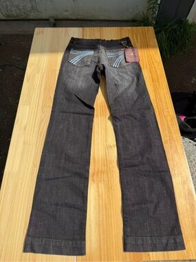 7 For All Mankind Men's Dark Gray Bootcut Jeans